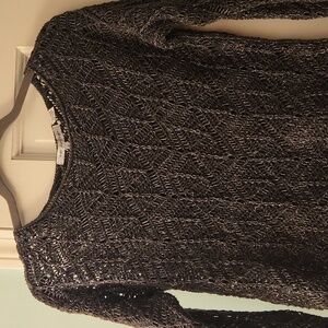 Eight Eight Eight Metallic Gray Knit Sweater